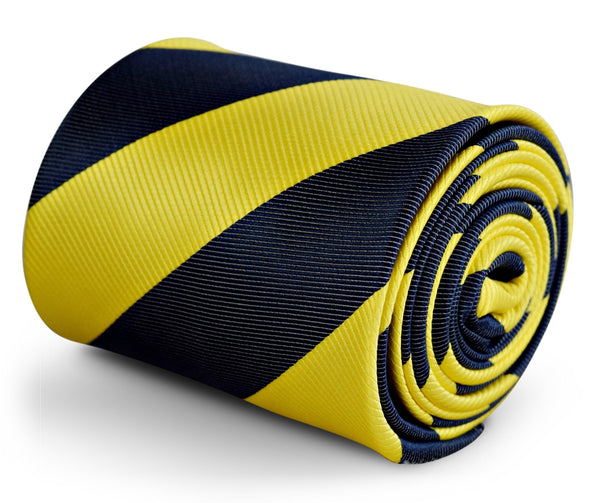 yellow gold and navy blue barber stripe design